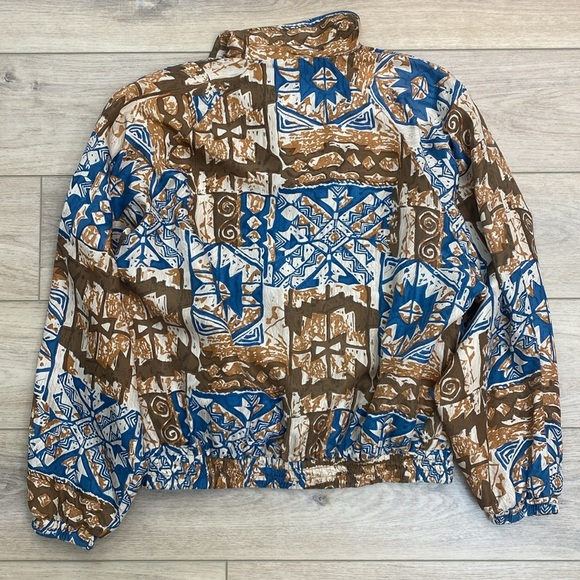 Vintage Aztec Silk Bomber‎ Jacket - Picture 10 of 16